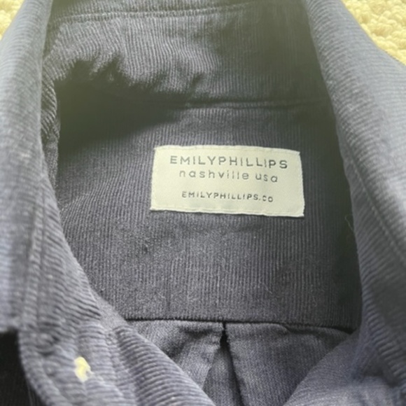 Emily Phillips, Navy Corduroy Dress, Size 0 - Picture 3 of 4